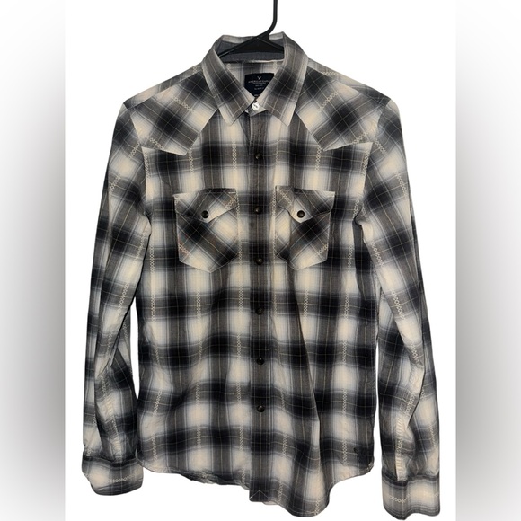 American Eagle Outfitters Other - American Eagle Outfitters Gray Plaid Shirt